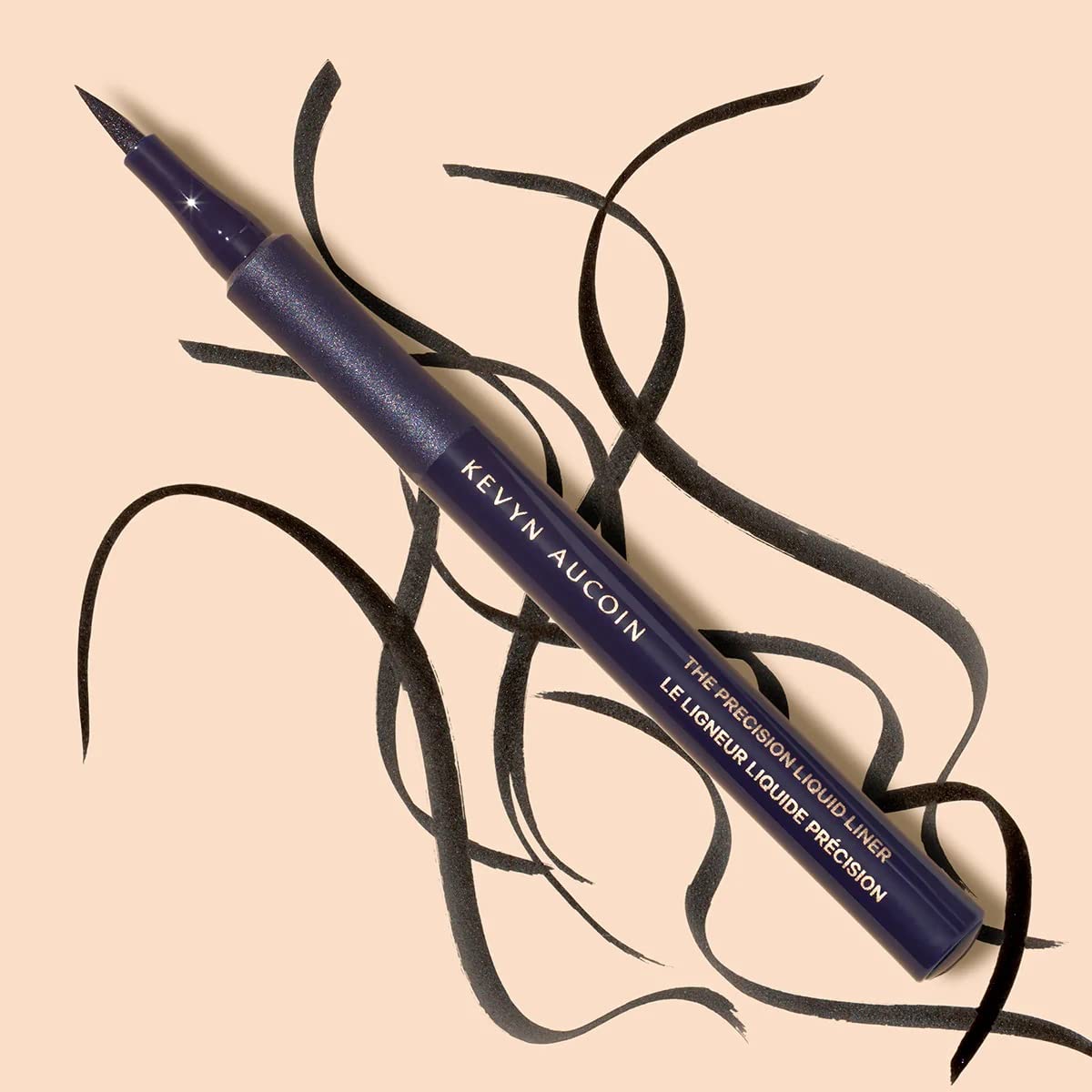 Kevyn Aucoin The Precision Liquid Liner, Black: Easy use with a glide-on felt tip eyeliner. Ultrafine precise applicator for sharp lines. Light…