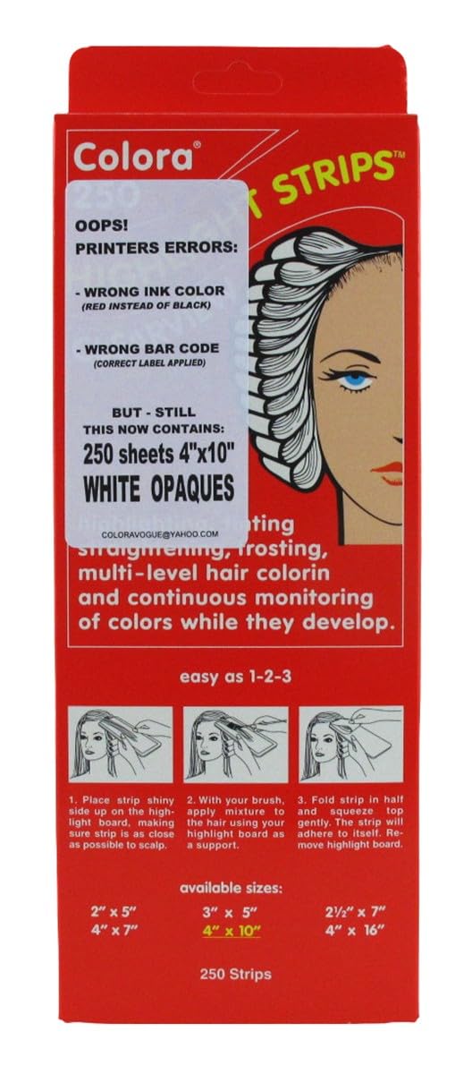 Colora 250 Highlight Strips 4Inch X 10Inch (Pack of 6) Beauty & Personal Care Colora