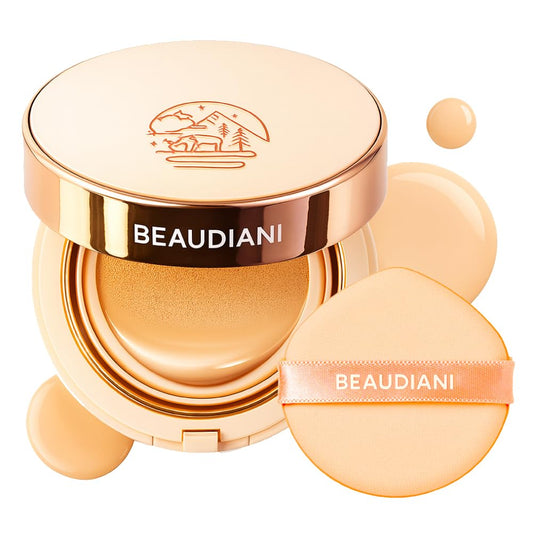 BEAUDIANI Natural Coverage - Mesh Tight Up Cushion - Korean Cushion Foundation, Semi-Matte Radiance, Long-lasting, Travel-Friendly Design (02