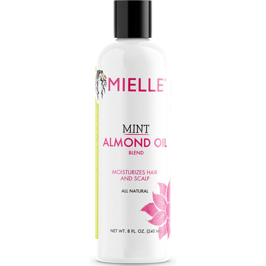 Mielle Organics Mint Almond Oil - Lightweight Dry Scalp Oil to Lock in Moisture and Help Encourage Longer, Healthier Hair - Suitable for All Hair