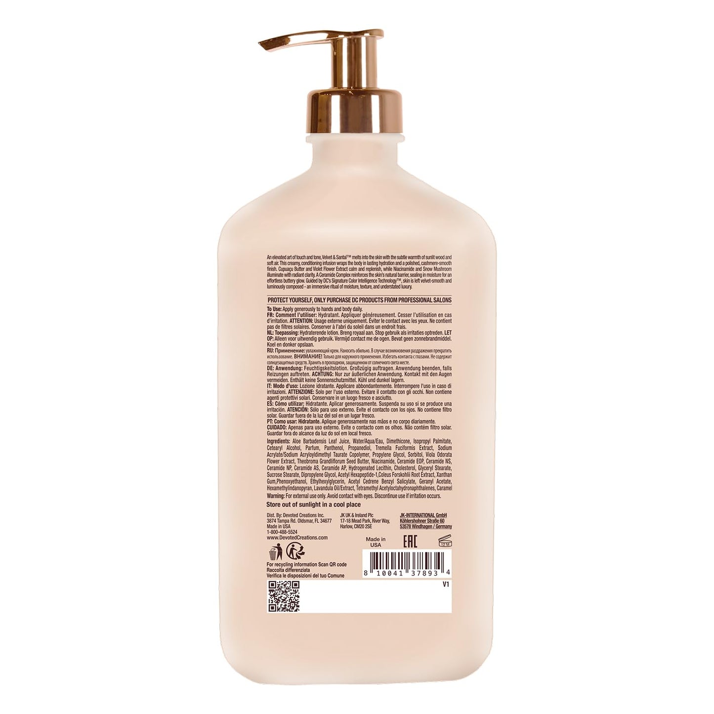 Devoted Creations Velvet and Santal - Elevated Cashmere Velvety Soft Ultra-Hydrating Body Moisturizer