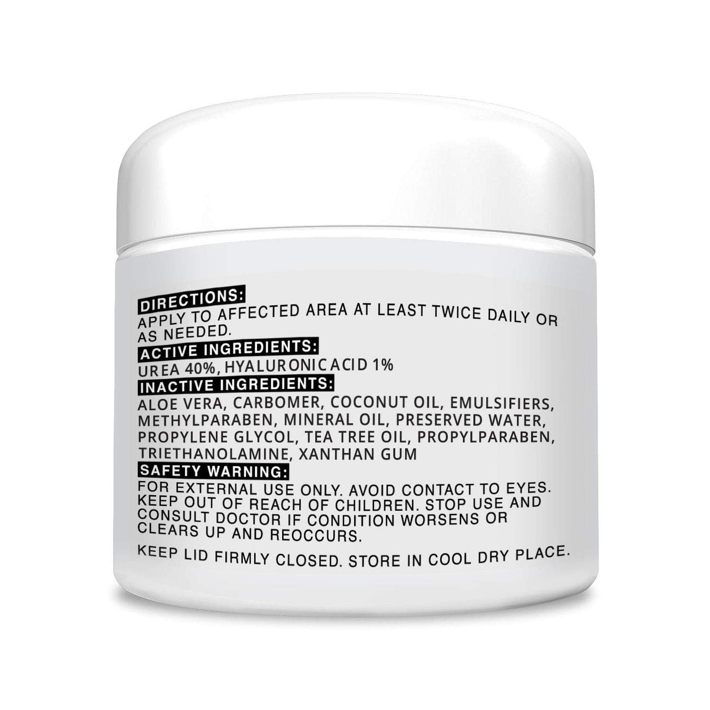 CLEAR 40, 40% Urea Gel, 4 oz w/Tea Tree & Coconut Oil, Aloe Vera Extract, Works on Calluses & Corns, Moisturizes & Softens Cracked Heels, Feet