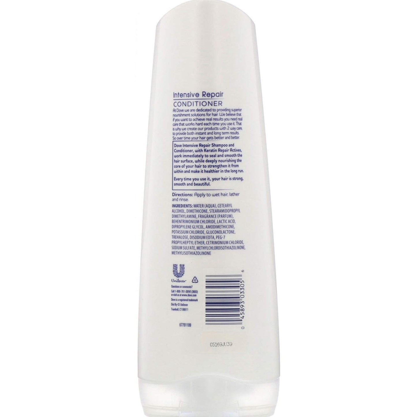 Intensive Repair Conditioner, for Damaged Hair, 12 fl oz (355 ml), Dove