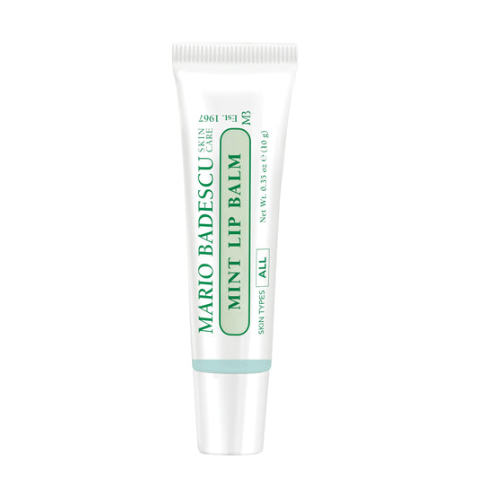 Mario Badescu Moisturizing Mint Lip Balm for Dry Cracked Lips, Infused with Coconut Oil and Shea Butter, Ultra-Nourishing Lip Care Moisturizer