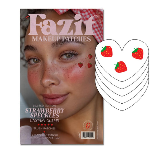 Fazit Makeup Patches - Strawberry Speckles - Glow Up Make-Up Patches - Cute Glitter Makeup Accessories for Women - Cosmetic Glitter for Face Beauty & Personal Care Fazit