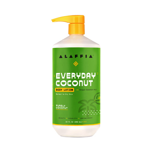 Alaffia EveryDay Coconut Hydrating Body Lotion, Normal to Dry Skin, Moisturizing Support for Soft & Supple Skin, Purely Coconut, 32 Fl Oz Beauty & Personal Care Alaffia