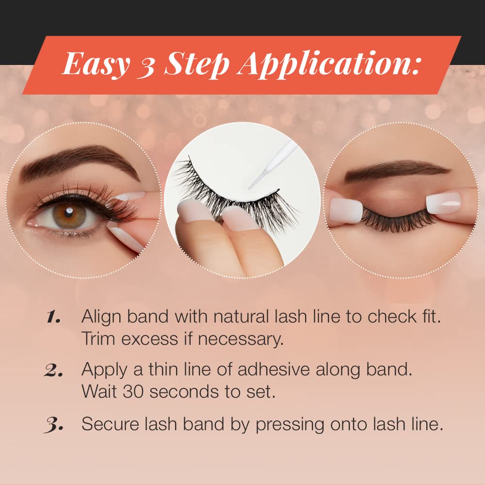 Ardell Naked Lashes Natural 432 with Invisiband - Lightweight, Natural False Eyelashes, Soft Volume Strip Lashes, 1 Pair