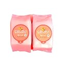 Celavi Makeup Remover Cleansing Wipes Removing Towelettes 2 Packs - 60 Sheets (Apricot)