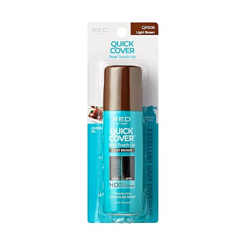Red by Kiss Quick Cover Root Touch-Up Spray, Waterproof & Smudge-Proof Gray Coverage, Quick-Dry Formula with Jojoba Oil, Lightweight & Travel-Friendly