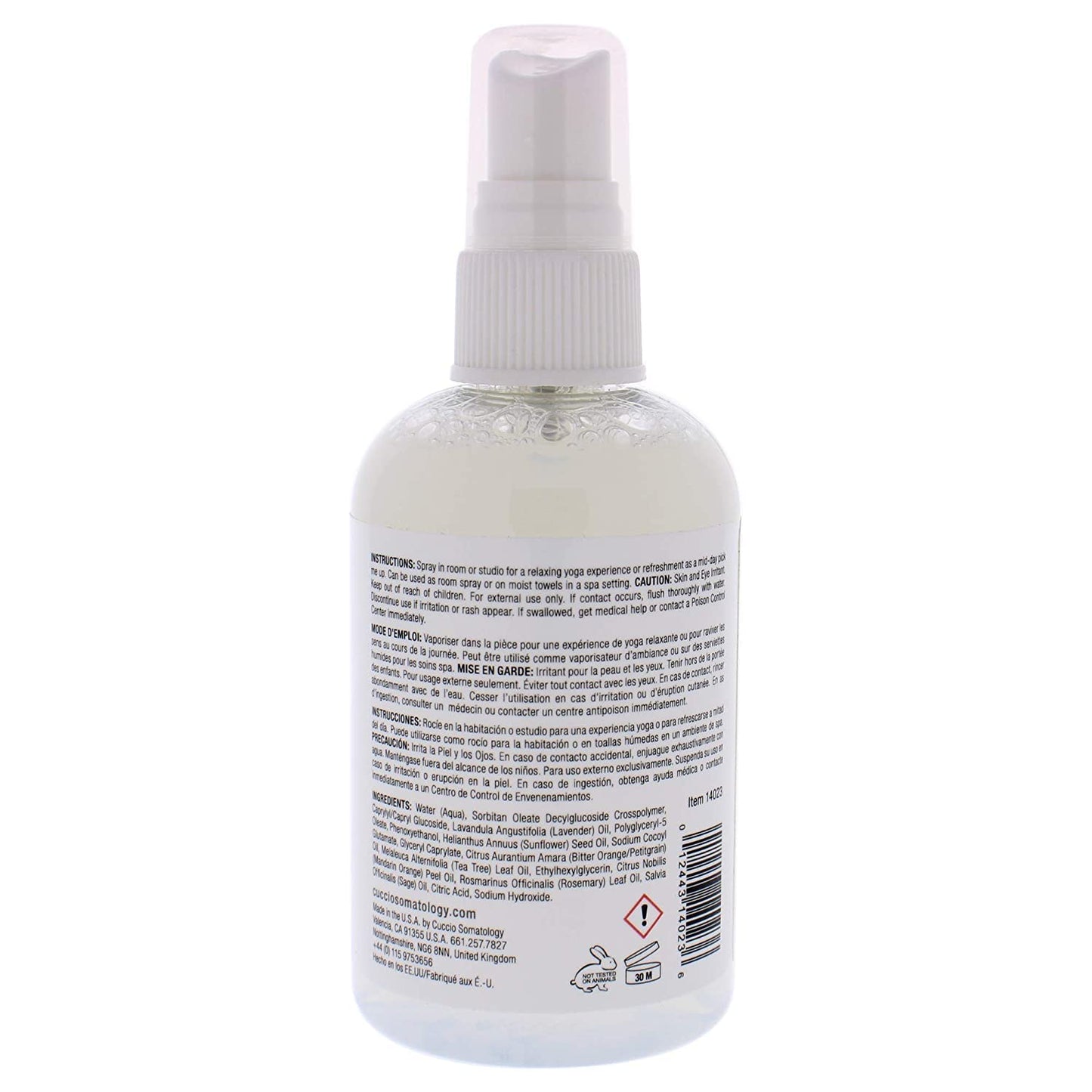 Cuccio Somatology Yogahhh Aura Mist by Cuccio for Unisex - 4 oz Mist