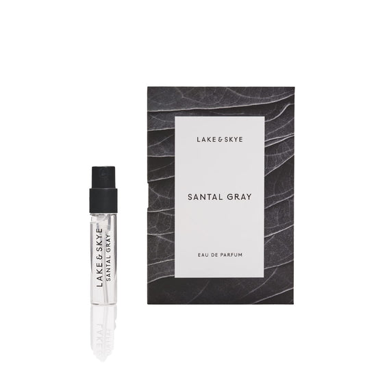 Lake & Skye Santal Gray Eau de Parfum Sample, Long Lasting Fragrance, 0.06 fl oz (2 ml) - Santal, Cardamom, Sandalwood, Earthy, Musk, Vegan Beauty & Personal Care Lake & Skye