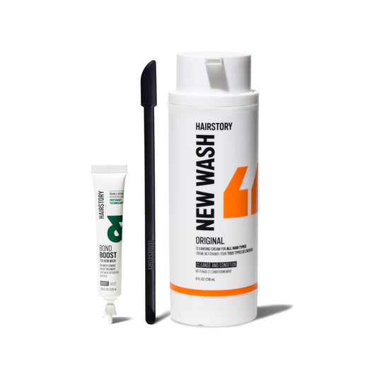 Hairstory Bond Boost + New Wash Original Set - Detergent-Free Cleansing Cream & Bond Repair Treatment for Damaged, Color-Treated & Chemically Beauty & Personal Care Hairstory