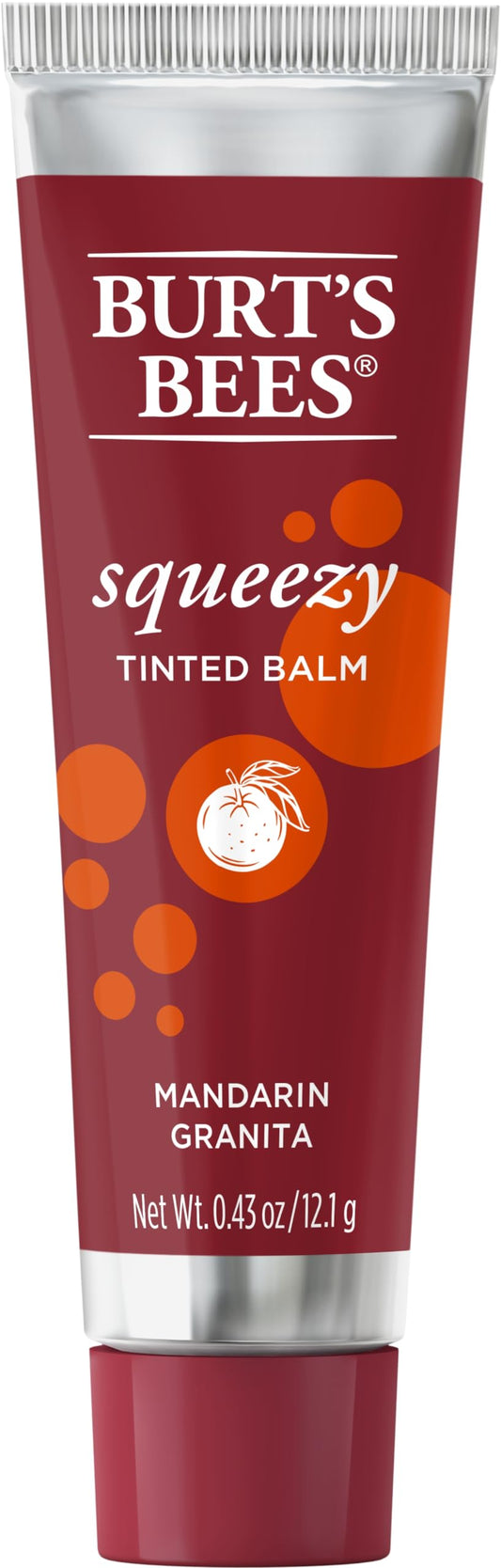 Burts Bees Mandarin Granita Squeezy Tinted Lip Balm, 0.43 OZ