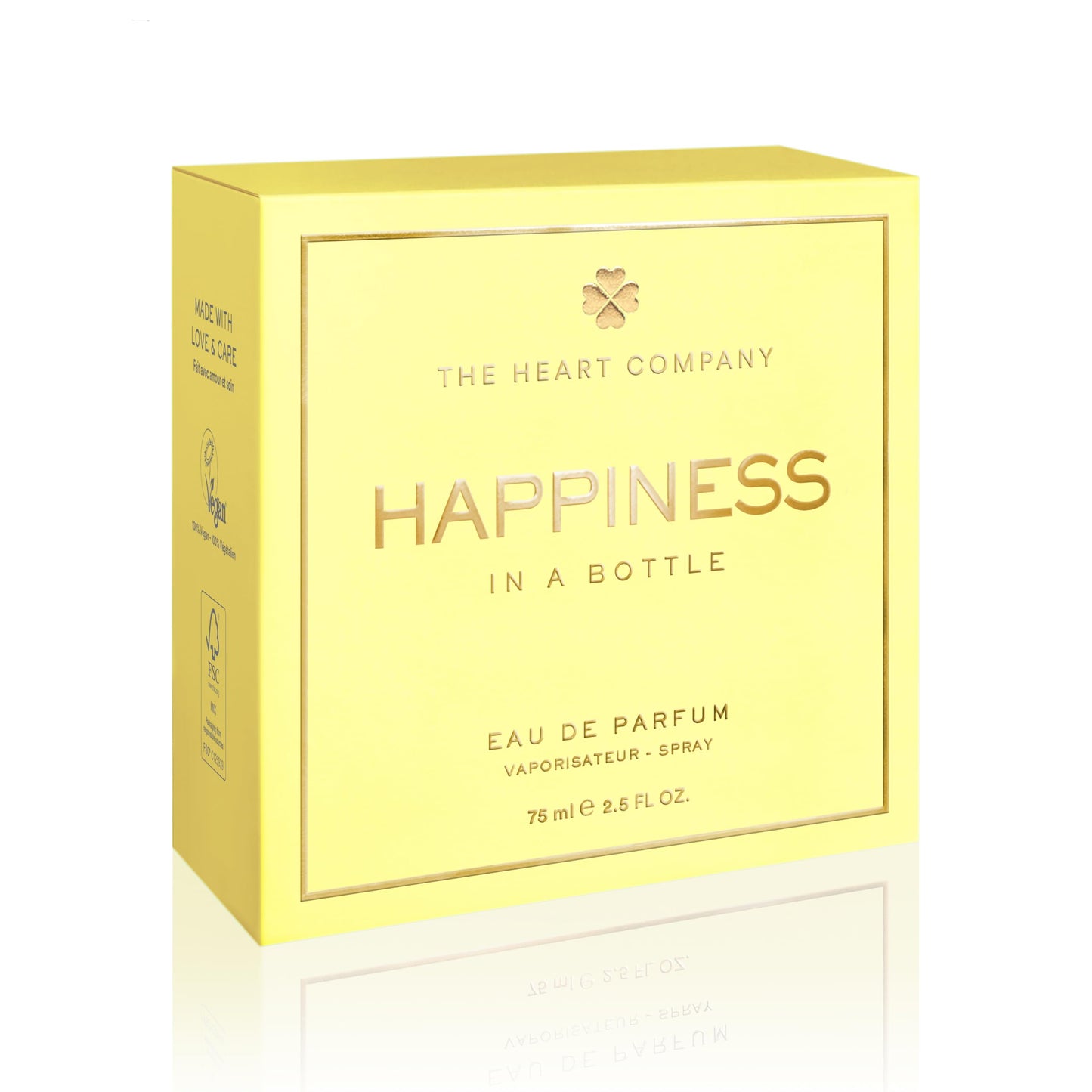 THE HEART COMPANY | Happiness in a bottle | Citrus Perfume for women | Vegan Women's Eau de Parfum | Clean Bergamot Fragrance with Essential Oils 75ml