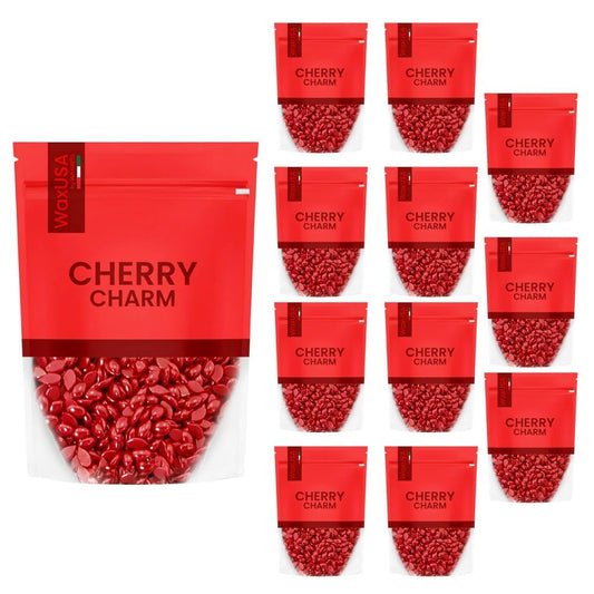 WaxUSA by Waxness Hard Wax Beads 1.67 lb (750g) Pack of 12 - Cherry Charm Smooth Gel Texture - Professional Stripless Hair Removal - Made in Italy Beauty and Personal Care Waxness