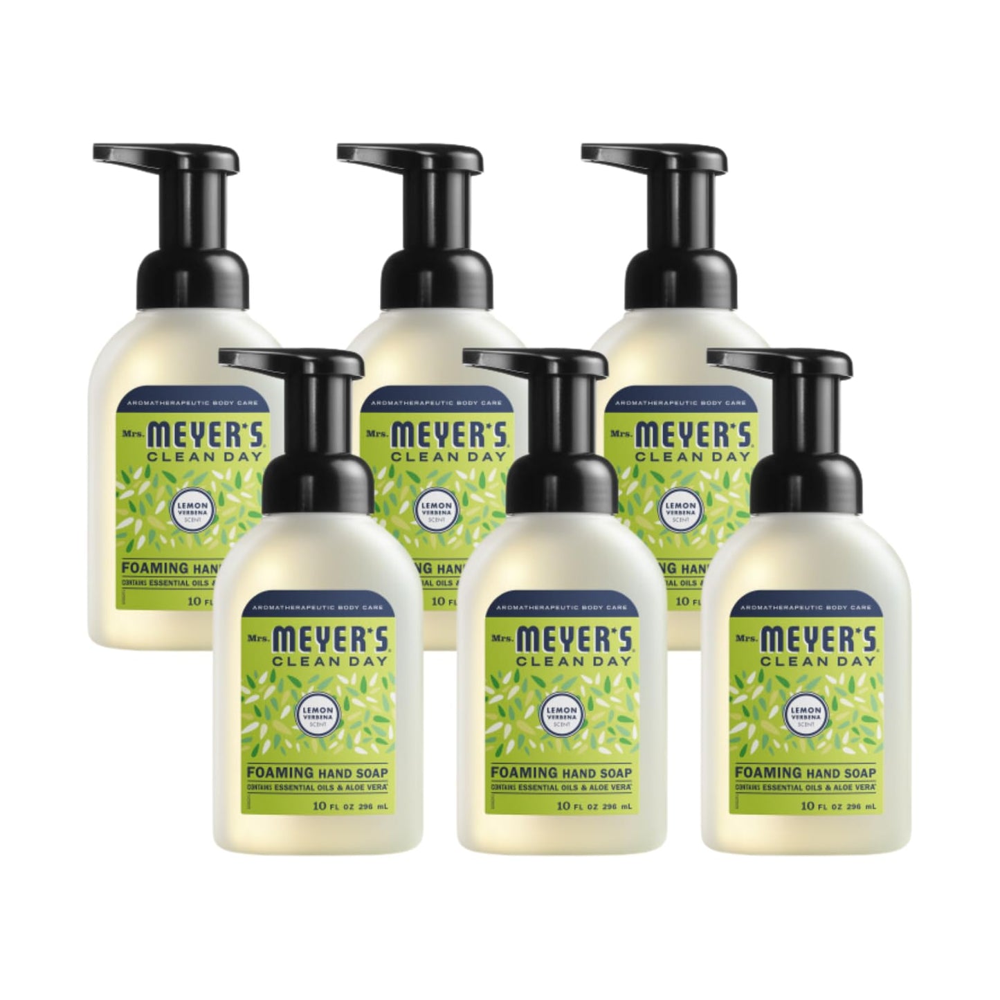 Mrs. MEYER'S Foaming Hand Soap, Lemon Verbena,10 fl oz (Pack of 6)