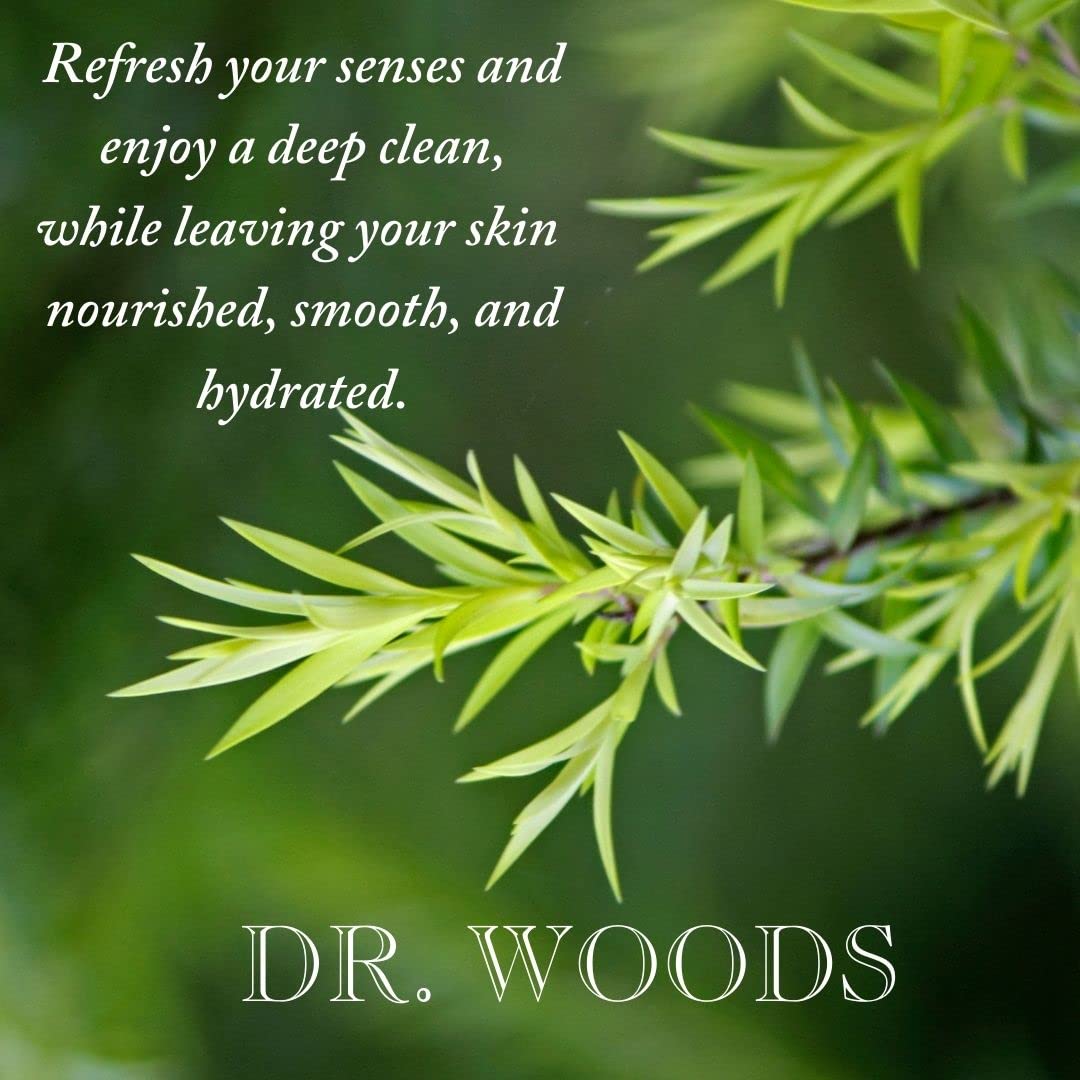 Dr. Woods Pure Tea Tree Liquid Castile Soap - Natural Castile Soap for Body, Hands, and Face with Vitamin E and Hemp Oil, for Men and Women - 32 Fl