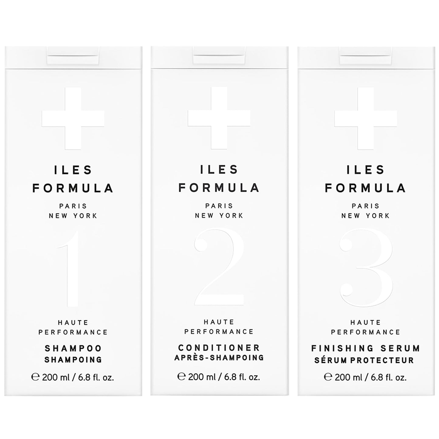ILES FORMULA Signature Collection Deep Repair Shampoo & Conditioner w/Finishing Serum Blow Dry Cream for Dry, Damaged, Frizzy Hair - Hydrating Hair