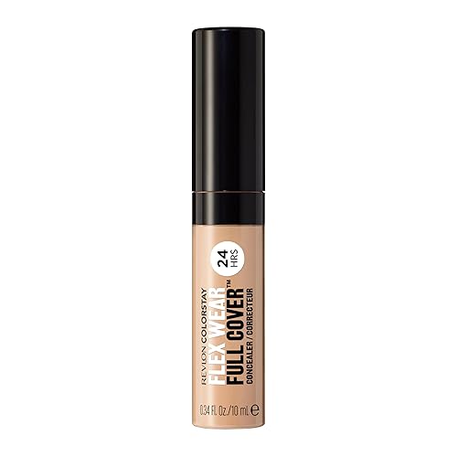 Revlon ColorStay Flex Wear, Full Cover Non-Creasing Concealer, Infused with Hyaluronic Acid & Vitamin E, Flexible Longwear, 030 Light Medium, 0.34 Fl