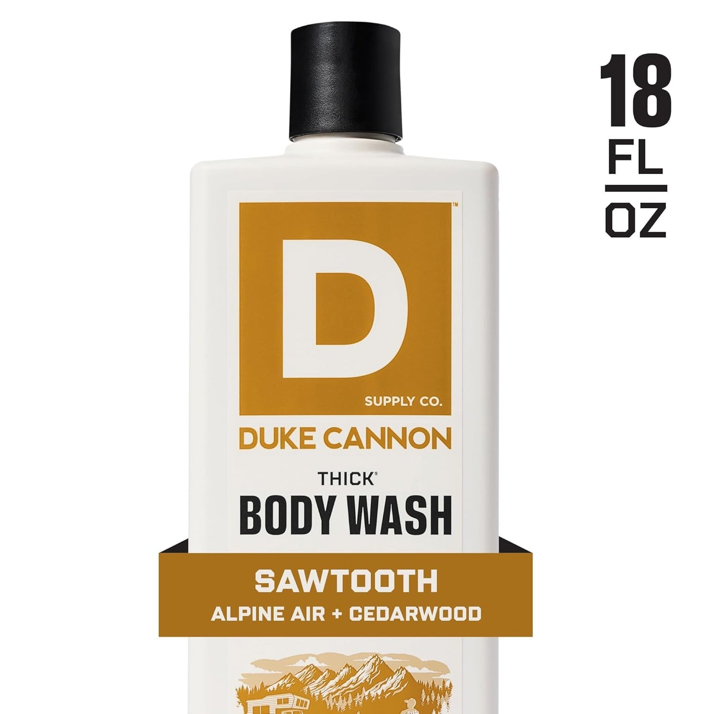 Duke Cannon Supply Co. Mens THICK Body Wash - Free of Sulfate, Paraben, & Phthalates Leaving Skin Soft and Hydrated - High Viscosity Odor Protection