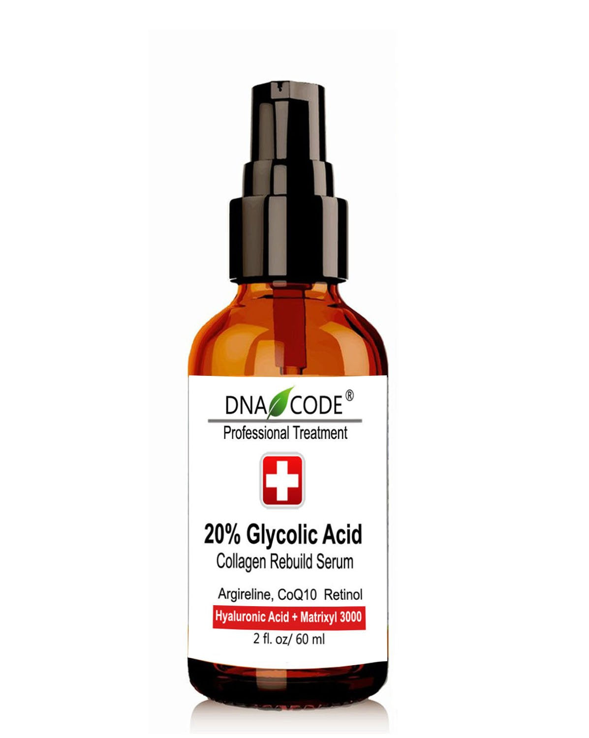 DNA Code®- 20% Glycolic Acid Complex Collagen Rebuild Serum w/Argireline,Matrixyl 3000, CoQ10 Beauty & Personal Care DNA Code