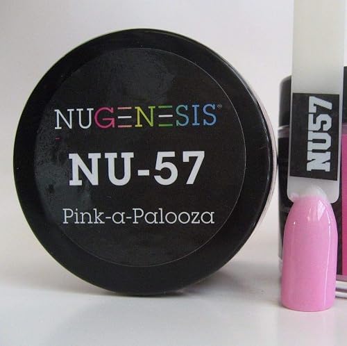 NuGenesis Nail Dipping Powder Color 1.5oz Jar - (NU57 PINK-A-PALOOZA) Beauty & Personal Care Nugenesis