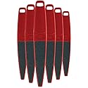 ForPro Professional Collection Red Panda Foot File, 60/100 Grit, Double-Sided Pedicure File for Feet and Heels, 10.5” L (Pack of 6)