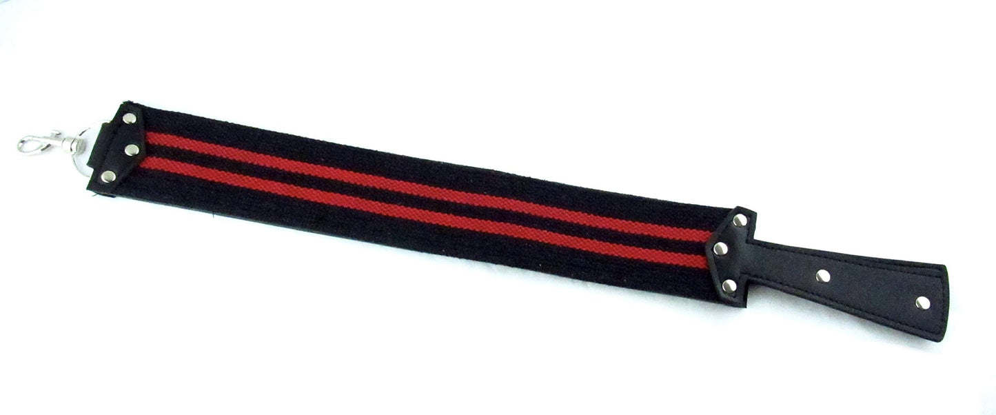 G.B.S Leather Strop, Barber's Razor Strop, Dual Straps with Swivel Clip, Black with Red Strip Beauty and Personal Care G.B.S