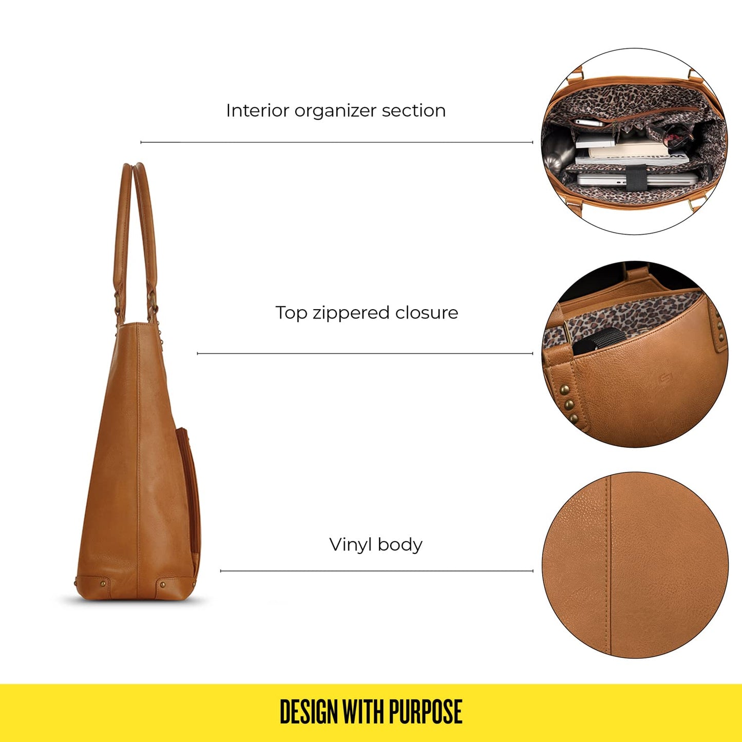 Solo Executive 15.6 Inch Bucket Tote, Espresso