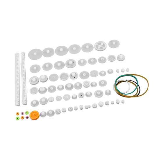 Hilitand 75-in-1 Plastic Gears & Pulley Belt Worm Kits – DIY Gear Set for Robot, Motor, Car & Toy Parts