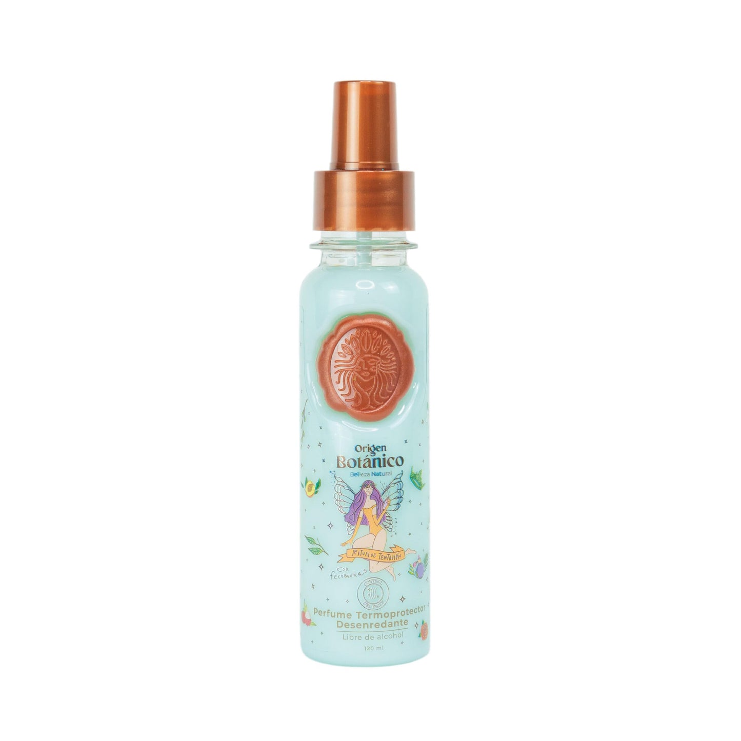 Origen Botánico Perfume Termoprotector para Cabello, Sin Alcohol, Antifrizz, Desenredante, Protección solar, Con Feromonas, Aroma Ritual de Tentación