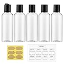 Travel Bottles for Toiletries 3.4 oz - Travel Size Containers for Shampoo Plastic - Small Empty Lotion Squeeze Bottle for Liquid TSA Approved - Leak