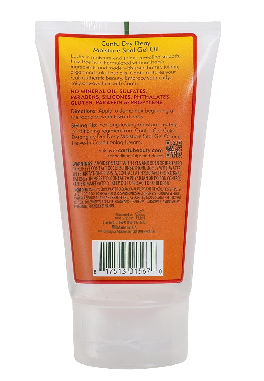 Cantu Shea Butter for Natural Hair Dry Deny Moisture Seal Gel Oil, 5 Ounce (07567-12/3PK) Beauty & Personal Care Cantu