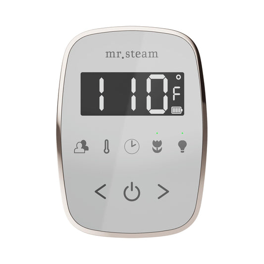 Mr Steam TempoFlex Steam Shower Control and Steamhead in White Polished Gold Beauty and Personal Care Mr. Steam