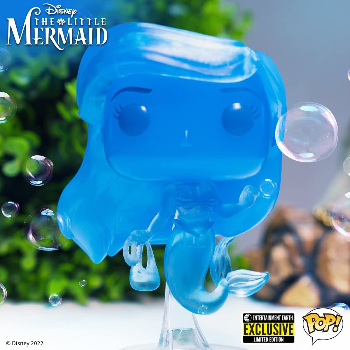 POP Disney: The Little Mermaid - Ariel (Blue Translucent) Entertainment Earth Exclusive Funko Vinyl Figure (Bundled with Compatible Box Protector…