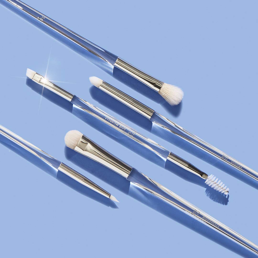 e.l.f. Precision Eyeliner Brush, Ultra-Fine, Tapered, Soft, Synthetic, Corrects, Conceals, Defines, Easy To Clean White