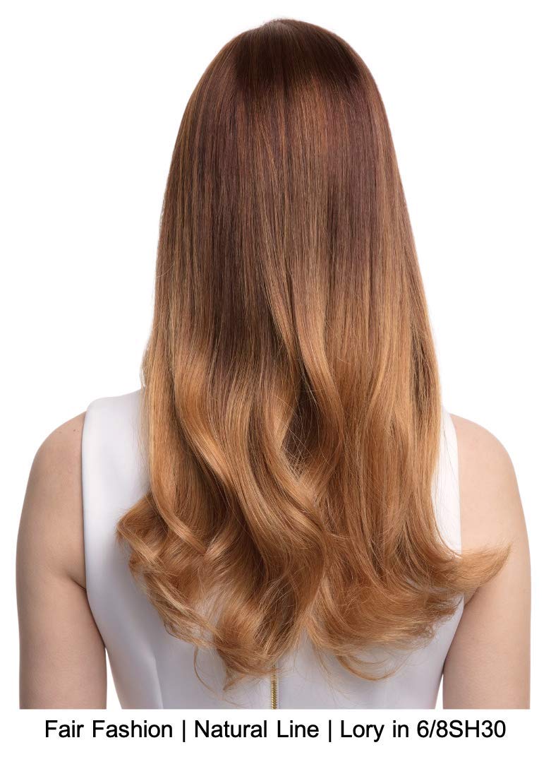 Lory Lace Front Mono Top Human Hair Wig by Fair Fashion, 5PC Bundle: Wig, 4oz Mara Ray ProSmooth Shampoo and Conditioner, The One Detangler, and 19