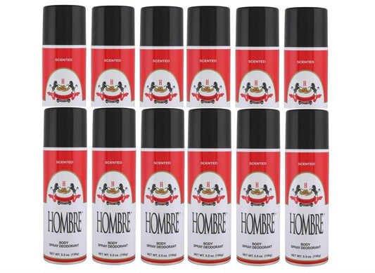 Hombre Red Deodorant Body Spray Classic for Men 5.5oz-156g (12 Pack) Beauty and Personal Care HOMBRE