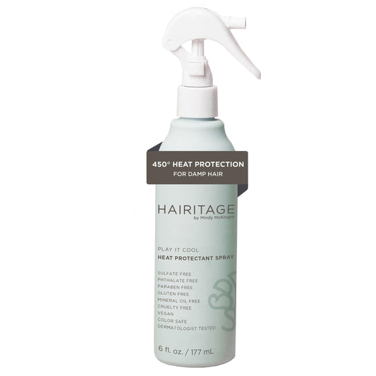 Hairitage Heat Protectant Spray for Hair - Up to 450 Degree Protection + Hydrates + Strengthens Hair - Leaves Hair Smooth + Shiny after Styling Beauty & Personal Care Hairitage