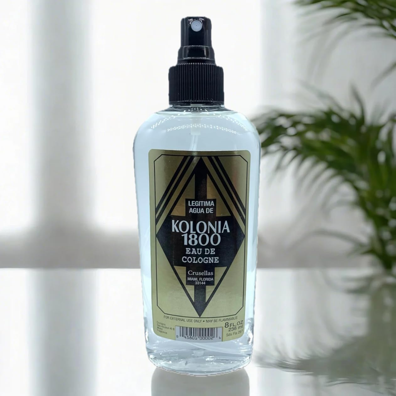 Crusellas Legitima Agua de Kolonia 1800 Natural Pump Spray Cologne 8 Fl. Oz. Beauty & Personal Care Crusellas