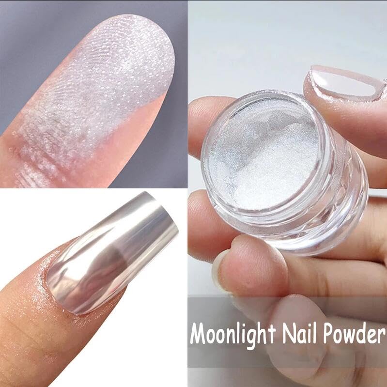 1 Box Nail Glitter Peacock Pearl Nail Powder Shimmer Glitter Wedding Bride Nail Design Rubbing Dust Mirror Effect Fairy Powder DIY Gradient Nail Art