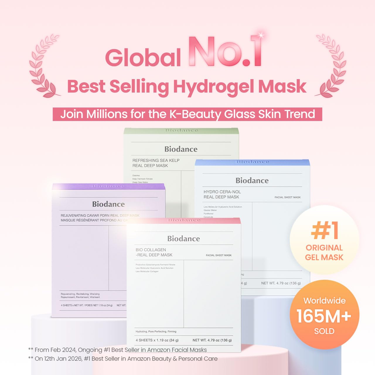 BIODANCE Bio-Collagen Real Deep Mask, Hydrating Overnight Hydrogel Face Mask, Pore Minimizing, Elasticity, Plumping, Travel Essentials & Self Care Beauty and Personal Care BIODANCE