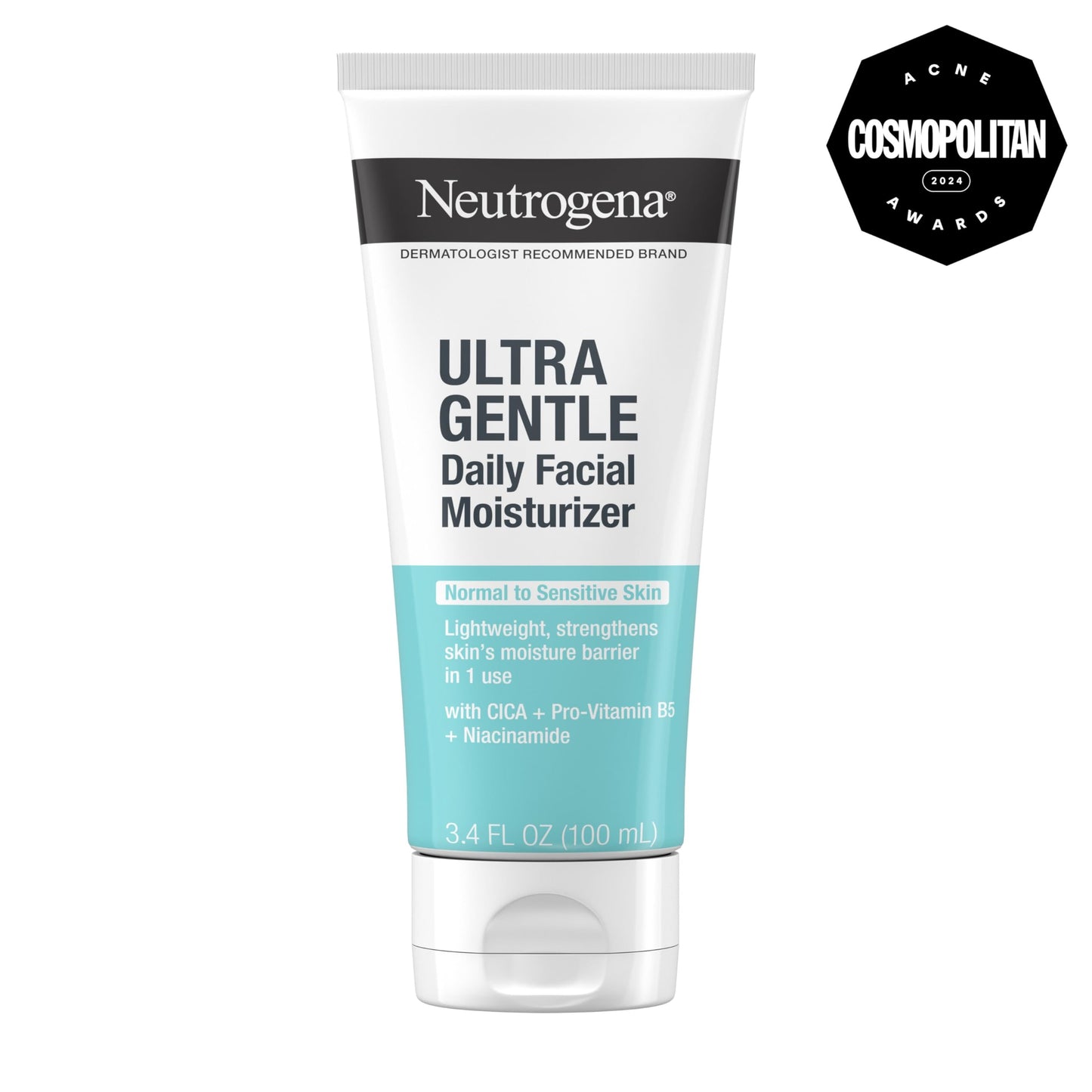 Neutrogena Fragrance Free Daily Facial Moisturizer, Face & Neck Moisturizer for Sensitive Skin with Vitamin B3, Pro-Vitamin B5 & Vitamin E Supports