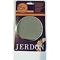 JERDON 3” Makeup Mirror with 15X Magnification - Black Frame - Suction Cups for Wall Mounting - Portable and Fits Easily in Purse for Travel - Model