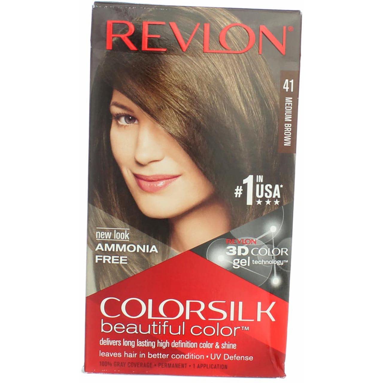 Revlon ColorSilk Beautiful Color 41 Medium Brown 1 ea (Pack of 3)