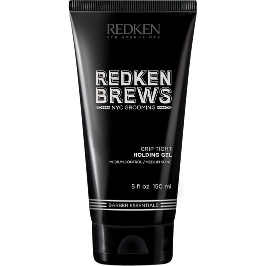 Redken Brews Holding Gel For Men | Men's Hair Gel | Medium Hold Styling | Medium Shine | Flake-Free, No Crunch Styling | For All Hair Types, Great