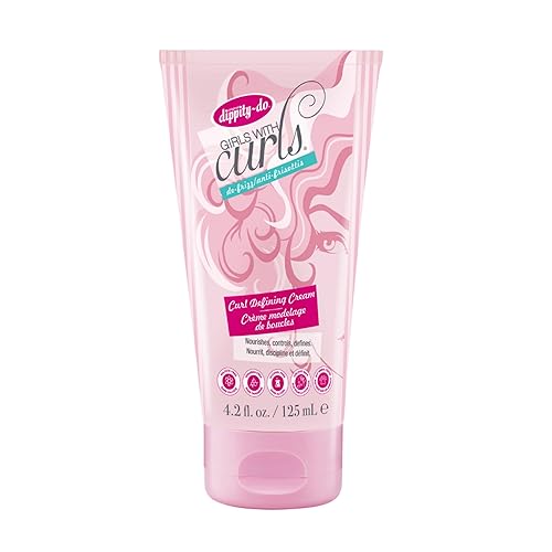 Dippity Do Girls With Curls Leave-In Curl Defining Cream, Anti-Frizz Styling for Curly & Wavy Hair, Smoothing Cream For Frizzy Hair, Shea Butter