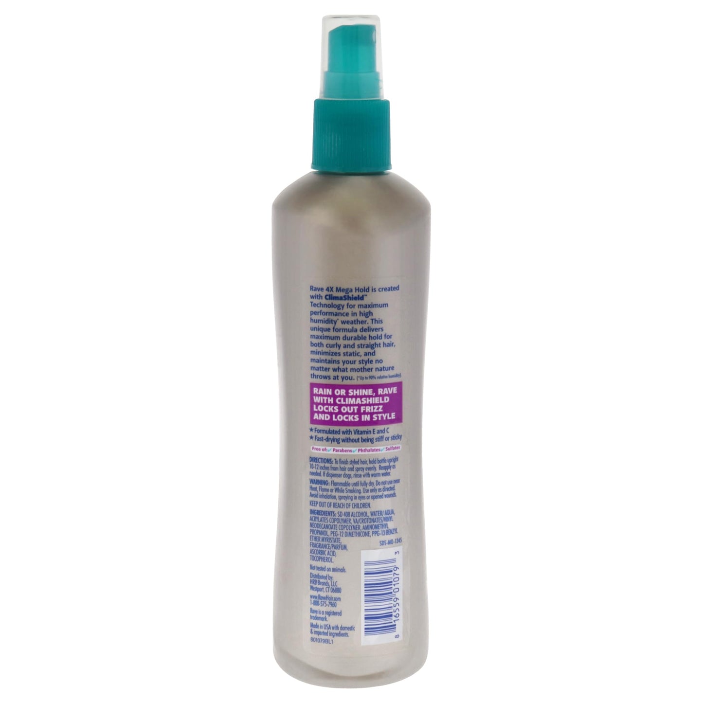 Rave 4X Mega Long-Lasting Firm Hold Hair Spray for Heat Protection, Volume and Shine - 24 Hour Hold & Anti Humidity Spray for Hair - Minimizes Frizz Beauty and Personal Care rave