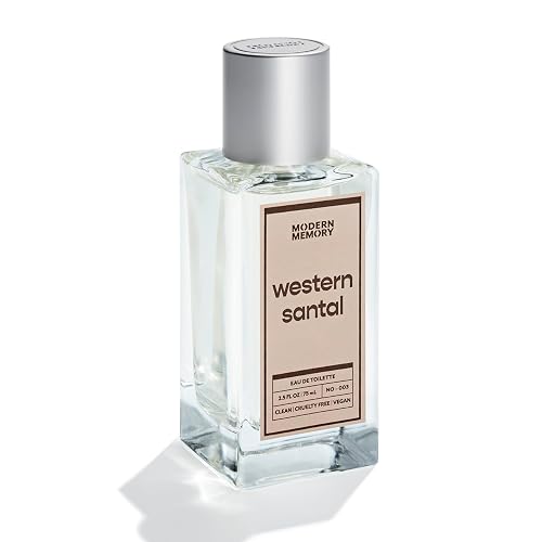 Modern Memory Western Santal Eau de Toilette for Men, 2.5 fl oz - Notes of Spicy Cardamom, Wild Musk & Rich Sandalwood Beauty & Personal Care Modern Memory