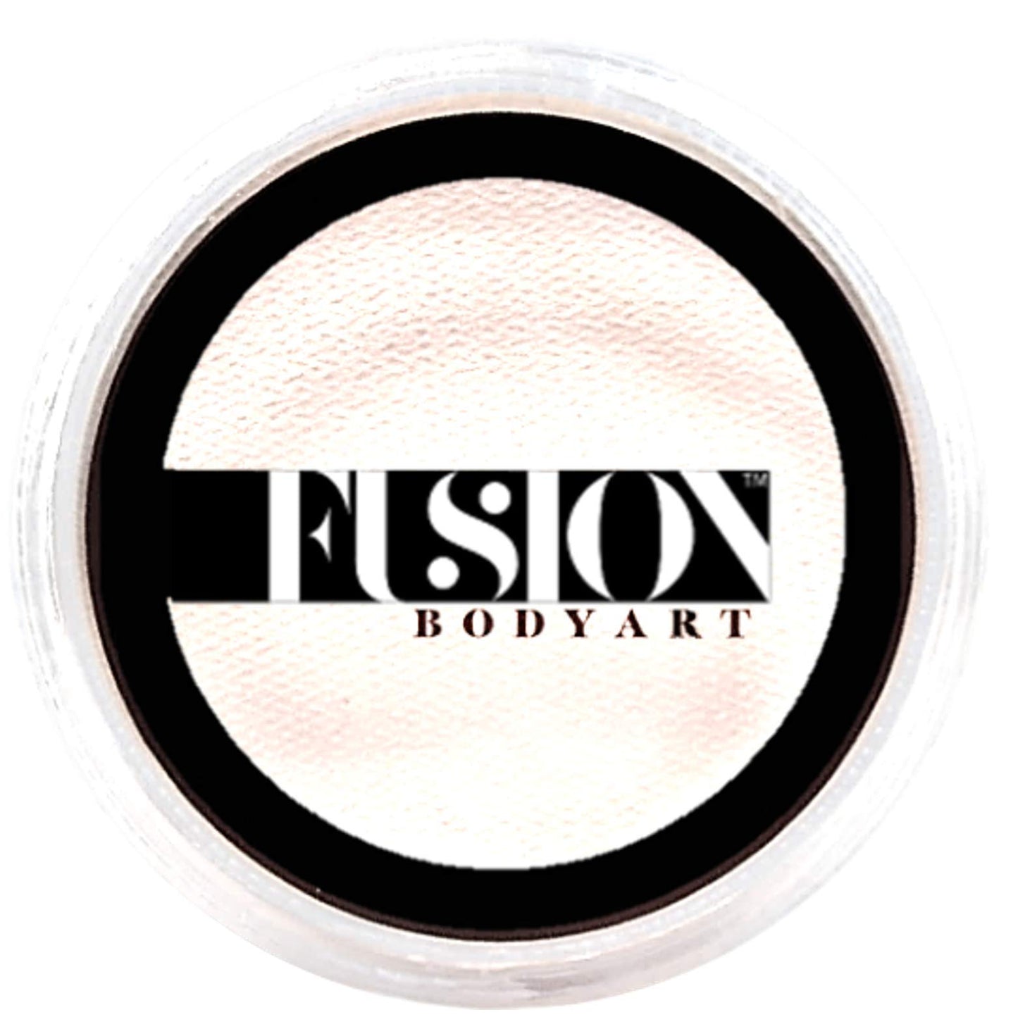 Fusion Body Art Pro Face Paint | Pearl Fairy White (25gm), Professional Quality Water Activated Shimmery Face and Body Paint Supplies Single Metallic
